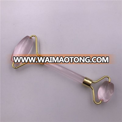 High Quality Acrylic Plastic Facial Massage Pink Facial Acrylic Facial Roller Smooth Double Header Roller