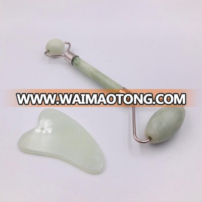 Jade Roller Massager Jade Roller For Face Natural Jade Gua Sha Scraper Gua Sha Tool