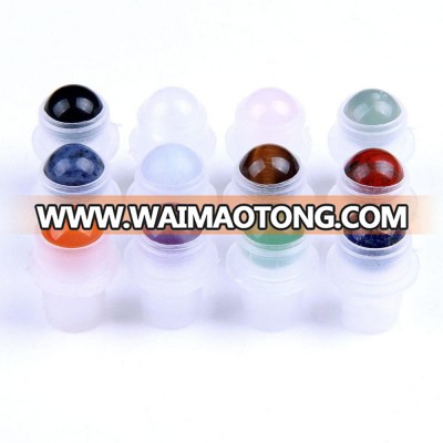 Natural Crystal Stones for Essential Oil Bottles Gemstone Roller Balls 12pcs/set