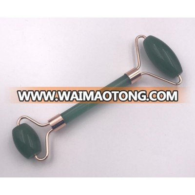 New style rose-gold metal dong ling jade face  roller & rose quartz roller for facial massage