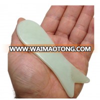 Factory Direct Wholesale Natural Crystal Green Pink Body Massager Jade Gua Sha Tool