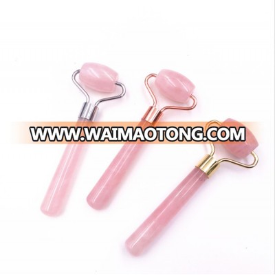 Small Rose Quartz Roller, Mini Jade roller, Rose Quartz roller small for traveling