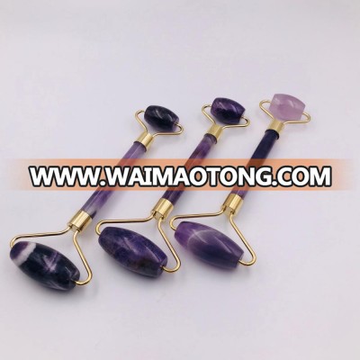 Natural Amethyst Roller Facial Massager Roller Jade Roller