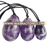 Natural Drilled Dream AMETHYST yoni egg set crystal healing gemstone shperes