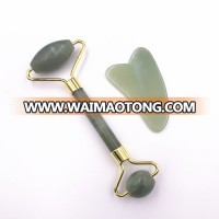 Natural Green  Facial Green Jade Roller Massage Guasha Beauty Face Thin Massager Slimming Anti-aging