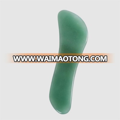 Natural S Shape Gua Sha Jade Stone Guasha Facial Massage Therapy Tool