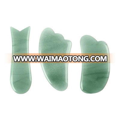 3pcs Jade Gua Sha Massage Board Face Back Foot Scalp Scraping Tool