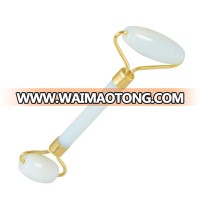 White Jade Roller Double Head Facial Massager Welded Roller