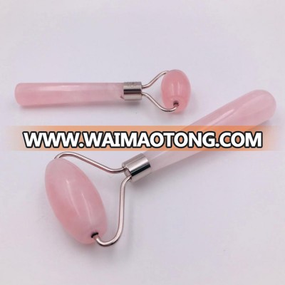 Rose Quartz Facial Roller Natural Rose Quartz Single Head Roller