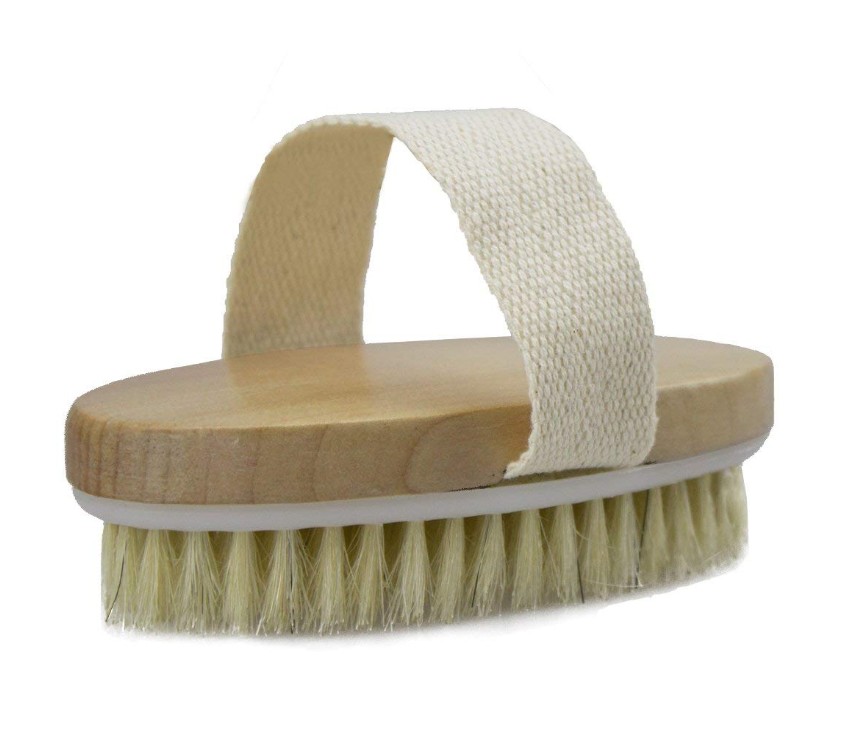 Amazon hot selling Soft Natural Bristle Dry Skin  Body Brush wooden brush