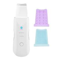 Dropshipping New Style Dermabrasion Beauty Personal Care Ultrasonic Ion Professional Skin Scrubber  with Silicone Brush Heads